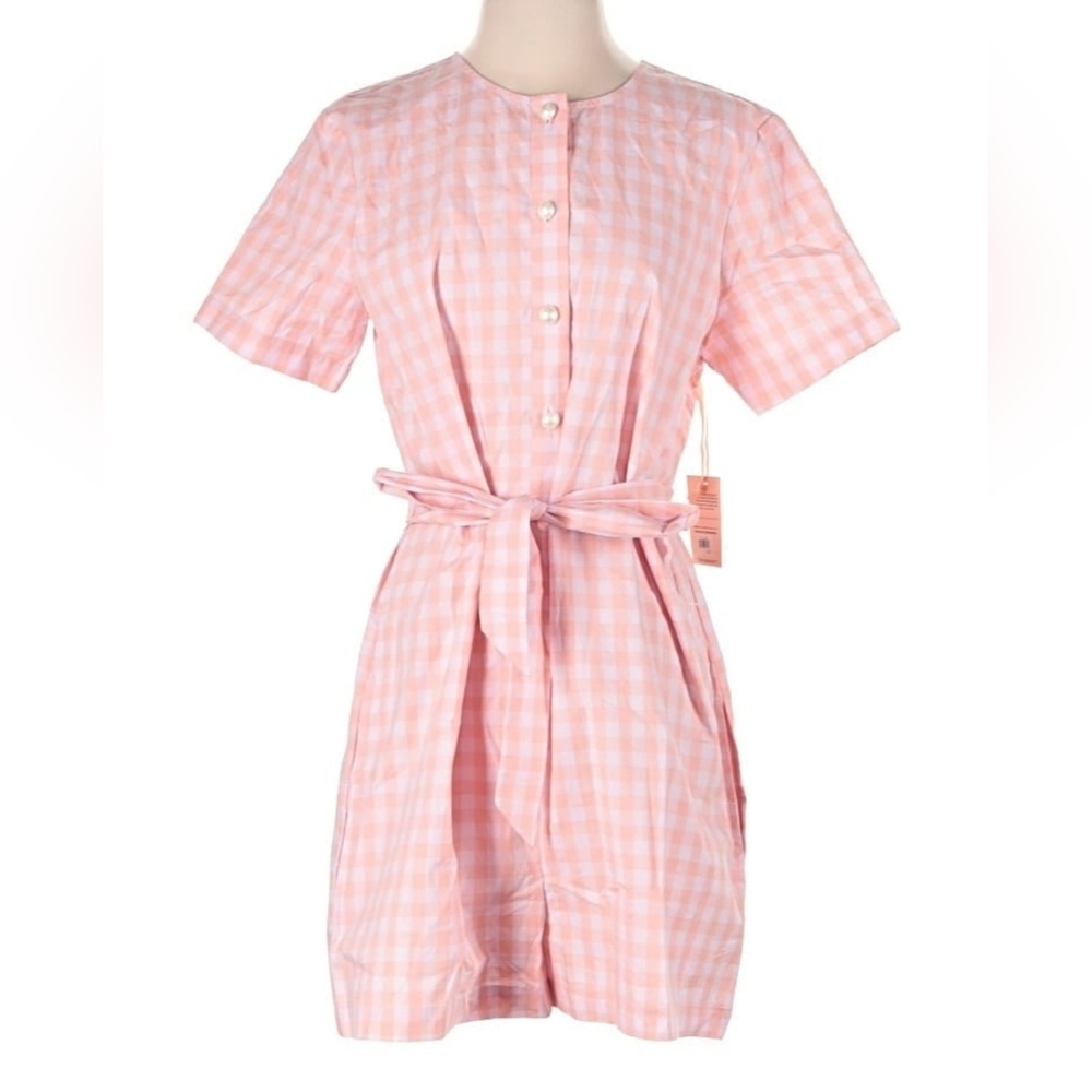 NWT Bando Pink & White Romper 🩷 Reg Retail $178 - Picture 2 of 7